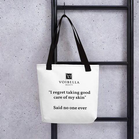 Voibella "Taking care of my skin" Tote Bag