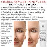Instant Face Lift Cream - Best Eye, Neck & Face Tightening, Lifting & Firming Serum To Smooth Appearance & Hide Loose Sagging Skin, Puffiness, Fine Lines & Wrinkles Within Minutes (Peptides and Stem Cells)